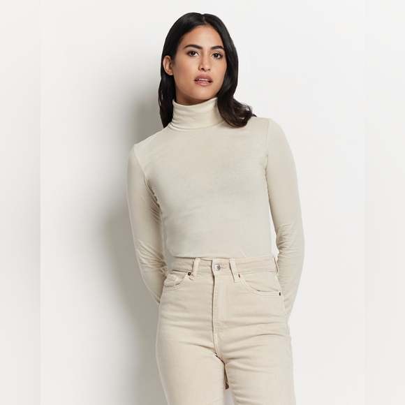 Pendleton Silk Blend Turtleneck Top Cream Color Size XL - Picture 1 of 7